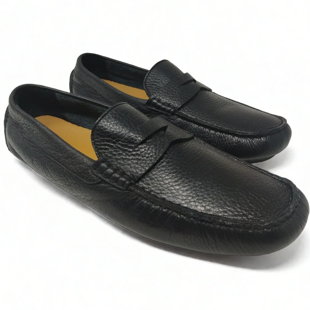 Minimalist Preppy Cole Haan Howland Penny Loafers 10.5M Tumbled Leather